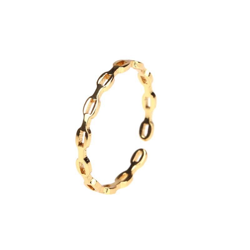 Grohandel Mode geometrischen hohlen Kupfer vergoldeten Ring