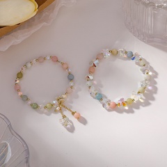 wholesale fashion color crystal butterfly beaded bracelet