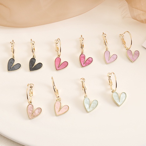 wholesale fashion multicolor heart-shaped earrings's discount tags