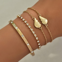 Fashion new style Love Diamond Chain Bracelet set
