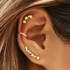 nouvelles boucles d'oreilles simples à pendentif étoile de style mode