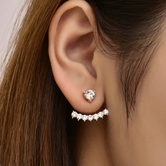fashion simple style new alloy full diamond earrings set