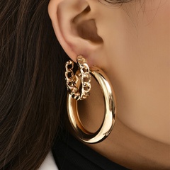 Fashion simple new style round metal earrings