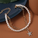 Simple multilayer star pearl anklet bohemian beach chain foot accessoriespicture9