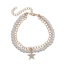 Simple multilayer star pearl anklet bohemian beach chain foot accessoriespicture12