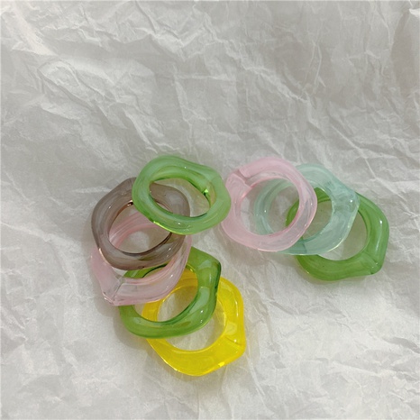 simple jelly color acrylic ring wholesale's discount tags