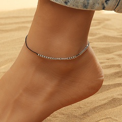 Fashion Morse code letter anklet adjustable braided beaded bracelet for lovers