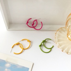Fashion Creative Knotted Matte Semicircle C-shaped Alloy Earrings