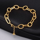 Simple thick chain geometric titanium steel bracelet wholesalepicture9