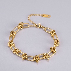 Fashion geometric thick chain titanium steel bracelet wholesale