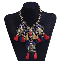Fashion short tassel alloy necklace wholesale