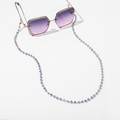 simple purple crystal bead glasses chain