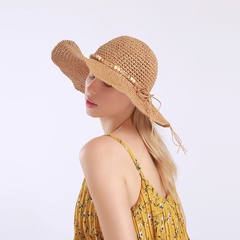 Fashion big brimmed sunshade sunscreen straw hat wholesale