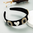 Baroque heart pearl inlaid rhinestone headband NHLN346567picture12