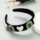 Baroque heart pearl inlaid rhinestone headband NHLN346567picture13