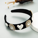 Baroque heart pearl inlaid rhinestone headband NHLN346567picture14