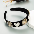 Baroque heart pearl inlaid rhinestone headband NHLN346567picture20