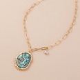 Mode unregelmigen Metall Anhnger natrliche Farbe Abalone Muschel Halskettepicture17