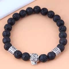 Fashion metal leopard volcanic stone alloy bracelet wholesale