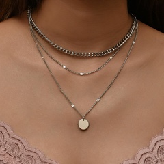 fashion new style simple Love Pendant Multilayer Necklace