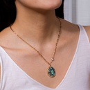 Mode unregelmigen Metall Anhnger natrliche Farbe Abalone Muschel Halskettepicture13