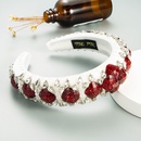Fashion crystal glass drill wide brim headband wholesale NHLN347379picture13