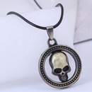 fashion new style metal simple skull wax rope necklacepicture3