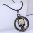 fashion new style metal simple skull wax rope necklacepicture4