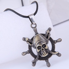 fashion new style simple skull wax rope necklace