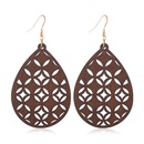 fashion creative wood hollow water drop earringspicture12