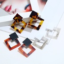 exaggerated quadrilateral acrylic leopard Print Earringspicture13