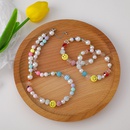 Fashion beaded smiley face pearl crystal bracelet necklace setpicture12