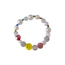 Fashion beaded smiley face pearl crystal bracelet necklace setpicture16