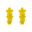 Summer Beach Yellow Threedimensional Flower Earringspicture12