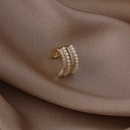 Korean multilayer pearl zircon copper ear bone clippicture14