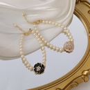 Korean summer pearl camellia flower earringspicture17
