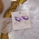 Korean style candy color transparent acrylic butterfly pearl earringspicture15
