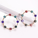 simple creative alloy circle inlaid rhinestone large earringspicture9