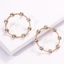 simple creative alloy circle inlaid rhinestone large earringspicture10