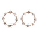 simple creative alloy circle inlaid rhinestone large earringspicture12