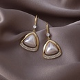 Korean style retro microembellished diamond triangle pearl earringspicture14