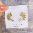 Korean fashion exquisite leaf pearl earringspicture12