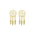 simple fashion pearl feather tassel earringspicture12