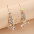 Korean style retro rhinestone crystal diamond butterfly earringspicture17