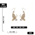 Korean style retro rhinestone crystal diamond butterfly earringspicture18