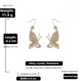 Korean style retro rhinestone crystal diamond butterfly earringspicture19