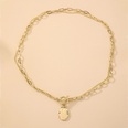 fashion style new doublelayer chain OT buckle metal geometric pendant necklacepicture17