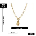 fashion style new doublelayer chain OT buckle metal geometric pendant necklacepicture18