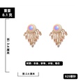 Korean style pearl inlaid diamond zircon tassel earringspicture16