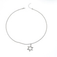 simple personality creative hollow sixpointed star necklacepicture11